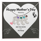 Happy Mothers Day Mommy - From the Bump- Personalized Baby Feet Birthstones
