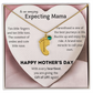 Birthstone Personalized Baby Feet Necklace with Message card To an Expecting Mama