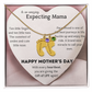 Birthstone Personalized Baby Feet Necklace with Message card To an Expecting Mama