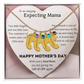 Birthstone Personalized Baby Feet Necklace with Message card To an Expecting Mama