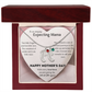 Birthstone Personalized Baby Feet Necklace with Message card To an Expecting Mama
