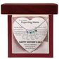 Birthstone Personalized Baby Feet Necklace with Message card To an Expecting Mama