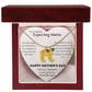 Birthstone Personalized Baby Feet Necklace with Message card To an Expecting Mama