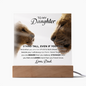 To My Daughter – Lion & Cub LED Acrylic Gift from Dad