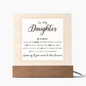 To My Daughter – Inspirational LED Acrylic Gift