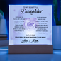 To My Beautiful Daughter – LED Acrylic Rose Gift