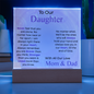To Our Daughter – Eternal Love LED Acrylic from Mom & Dad