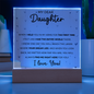 My Dear Daughter – LED Acrylic Keepsake from Mom or Dad