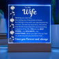 To My Wife - "Meeting You Was Fate..." Light-Up Acrylic [BEST SELLER] 7 Colors in 1!