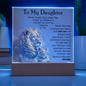 To My Daughter – LED Acrylic Lion Message Gift from Dad