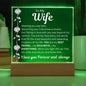 To My Wife - "Meeting You Was Fate..." Light-Up Acrylic [BEST SELLER] 7 Colors in 1!