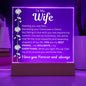 To My Wife - "Meeting You Was Fate..." Light-Up Acrylic [BEST SELLER] 7 Colors in 1!