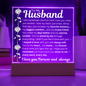 "To My Husband" LED Acrylic – A Heartfelt Message That Lasts Forever