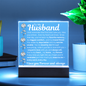 "To My Husband" LED Acrylic – A Heartfelt Message That Lasts Forever