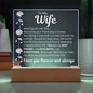To My Wife - "Meeting You Was Fate..." Light-Up Acrylic [BEST SELLER] 7 Colors in 1!