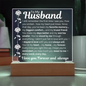 "To My Husband" LED Acrylic – A Heartfelt Message That Lasts Forever