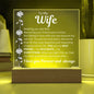 To My Wife - "Meeting You Was Fate..." Light-Up Acrylic [BEST SELLER] 7 Colors in 1!