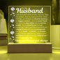 "To My Husband" LED Acrylic – A Heartfelt Message That Lasts Forever