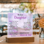 To Our Daughter – Eternal Love LED Acrylic from Mom & Dad
