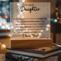 My Dear Daughter – LED Acrylic Keepsake from Mom or Dad
