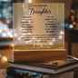 To My Beautiful Daughter – Glitter Glow LED Acrylic