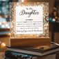 To My Daughter – Inspirational LED Acrylic Gift