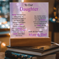 To Our Daughter – Eternal Love LED Acrylic from Mom & Dad