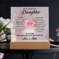 To My Beautiful Daughter – LED Acrylic Rose Gift