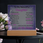 To My Beautiful Daughter – Purple Sparkle LED Acrylic Gift