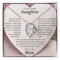 To My Beautiful Daughter - Forever Love Heart Necklace Gift from Mom