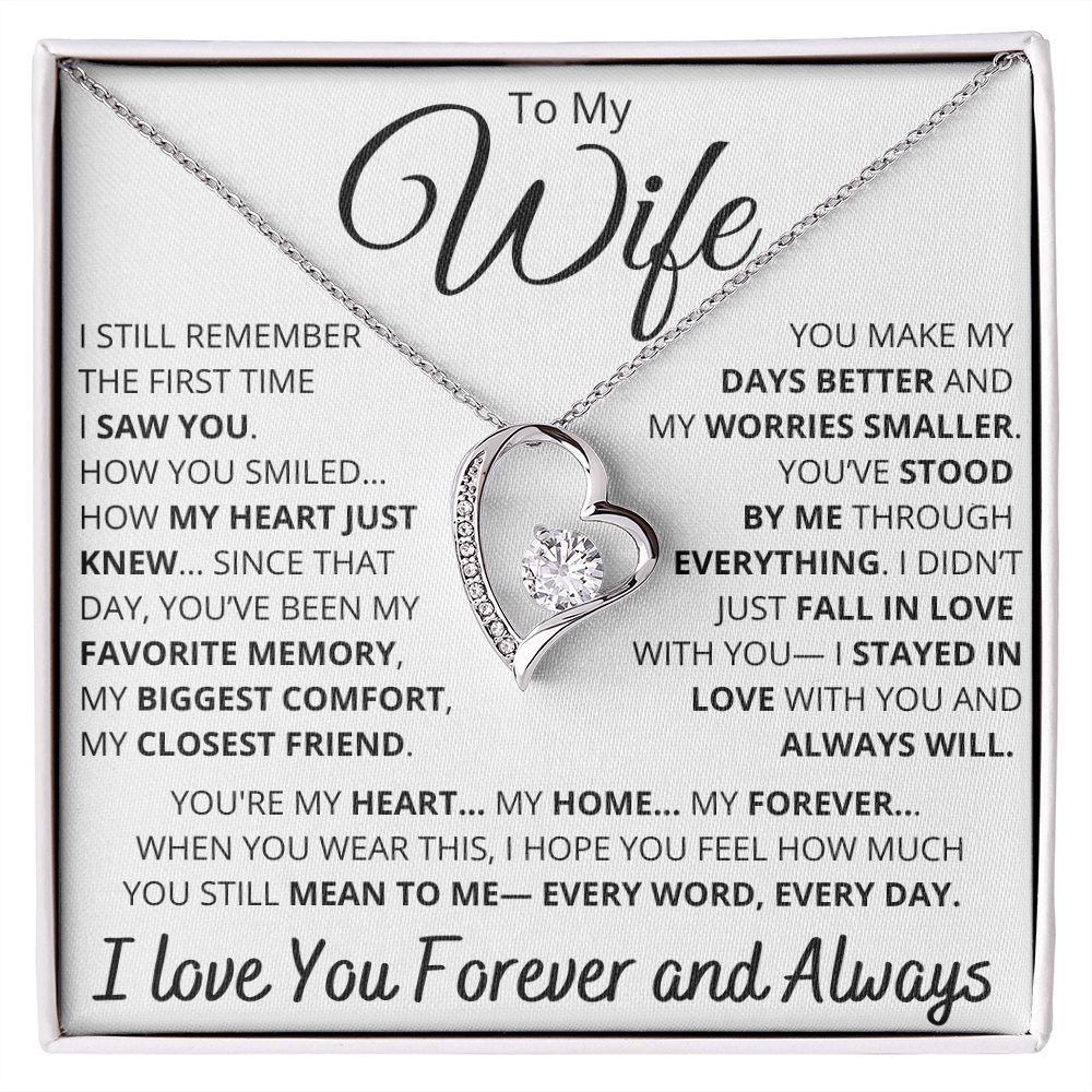 To My Wife – Elegant Heart Necklace
