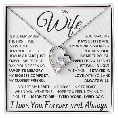 To My Wife – Elegant Heart Necklace