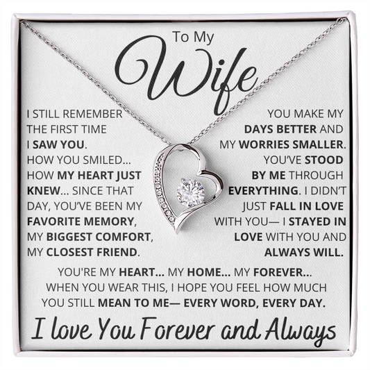 To My Wife – Elegant Heart Necklace