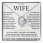 To My Wife – Forever & Always Heart Necklace Gift