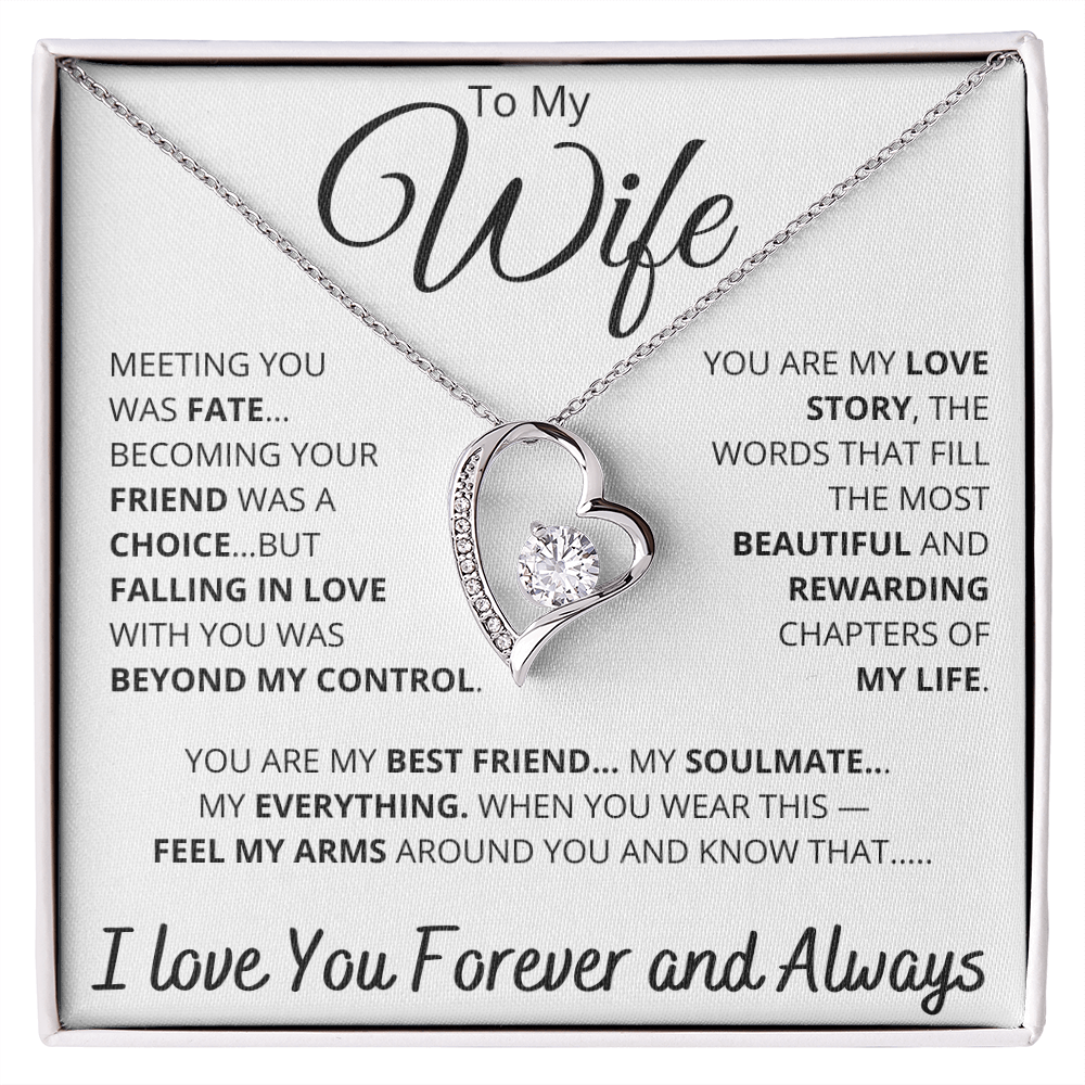 [ALMOST SOLD OUT] To My Wife – “You Are My Love Story” Heart Necklace