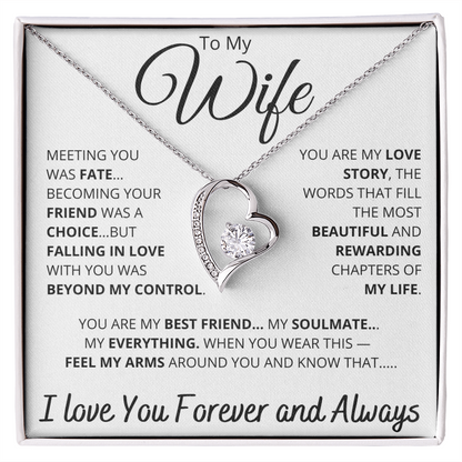 [ALMOST SOLD OUT] To My Wife – “You Are My Love Story” Heart Necklace