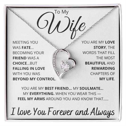 [ALMOST SOLD OUT] To My Wife – “You Are My Love Story” Heart Necklace