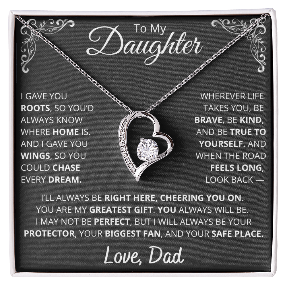 Dad to Daughter Necklace of Strength, Love, and Legacy