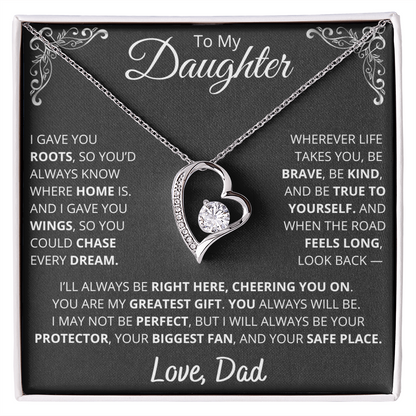 Dad to Daughter Necklace of Strength, Love, and Legacy