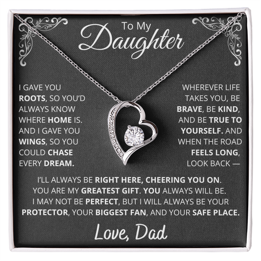 Dad to Daughter Necklace of Strength, Love, and Legacy