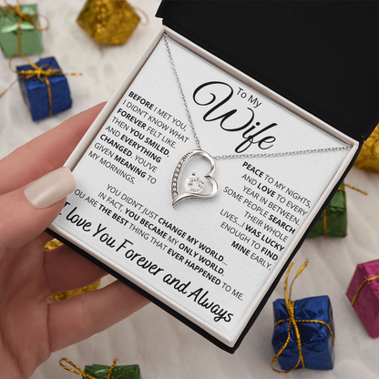 To My Wife – Necklace with Deeply Romantic “Forever Changed” Message