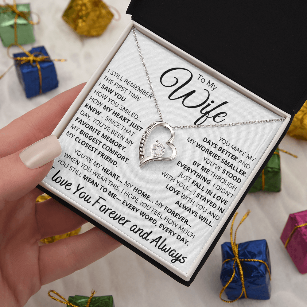 To My Wife – Elegant Heart Necklace