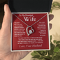 "To My Beautiful Wife" Heart Necklace with Message Card - Gift from Husband