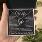To my Wife - You are my Heart, My Home Necklace