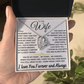 To My Wife - Forever Love Heart Necklace