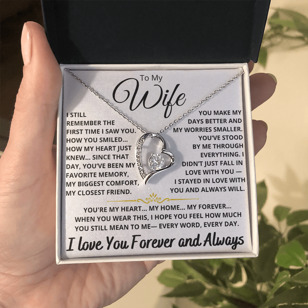 To My Wife - Forever Love Heart Necklace