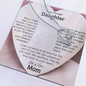 To My Beautiful Daughter - Forever Love Heart Necklace Gift from Mom