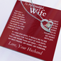 "To My Beautiful Wife" Heart Necklace with Message Card - Gift from Husband