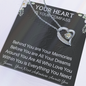 "Your Heart Is Your Compass" – Personalized Heart Necklace with Inspirational Message Card