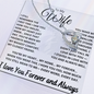 To My Wife - Heart Necklace with Message Card